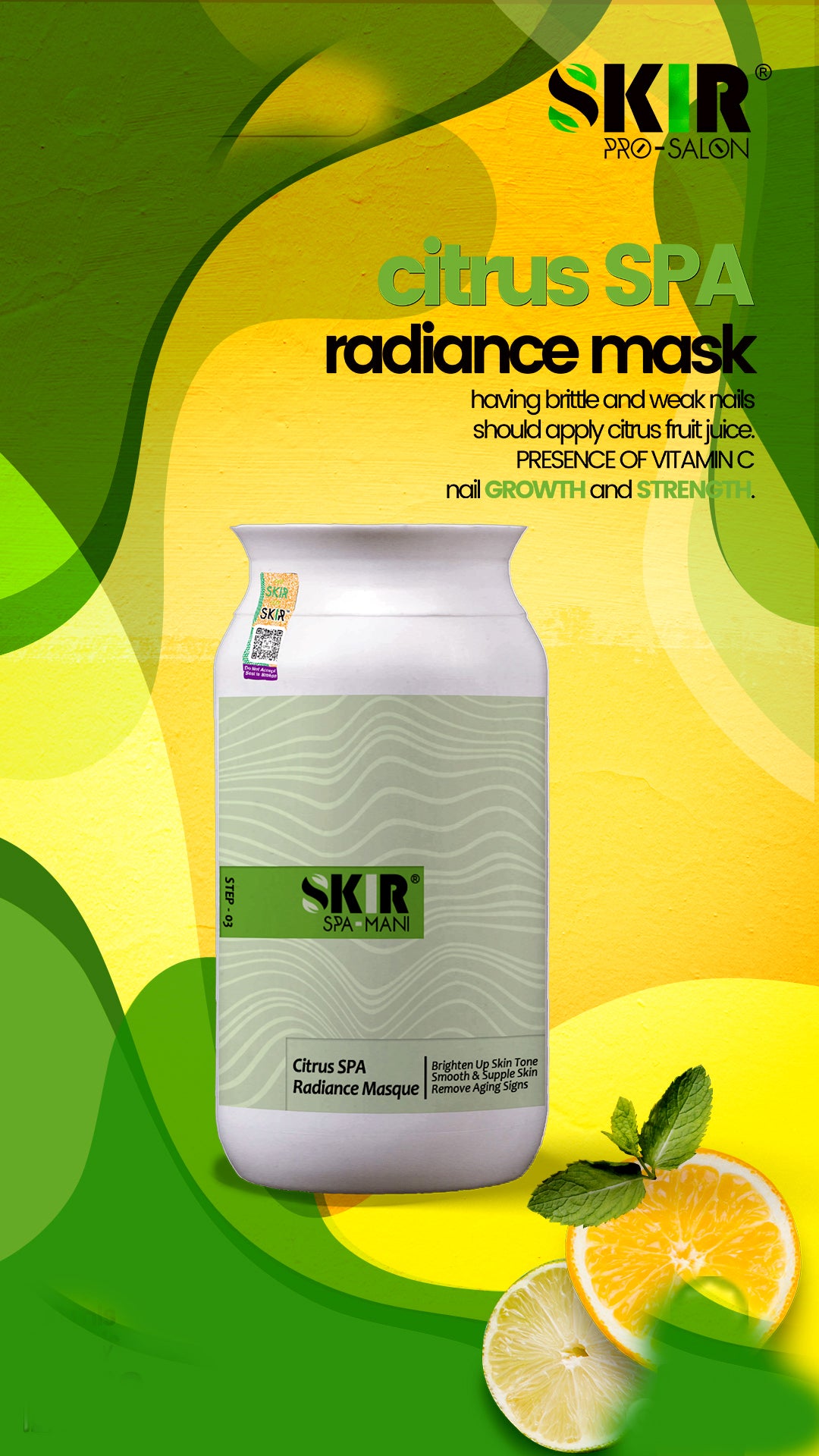 Citrus SPA Radiance Mask 500 – Brightening & Hydrating Facial Treatment | Skir Pro